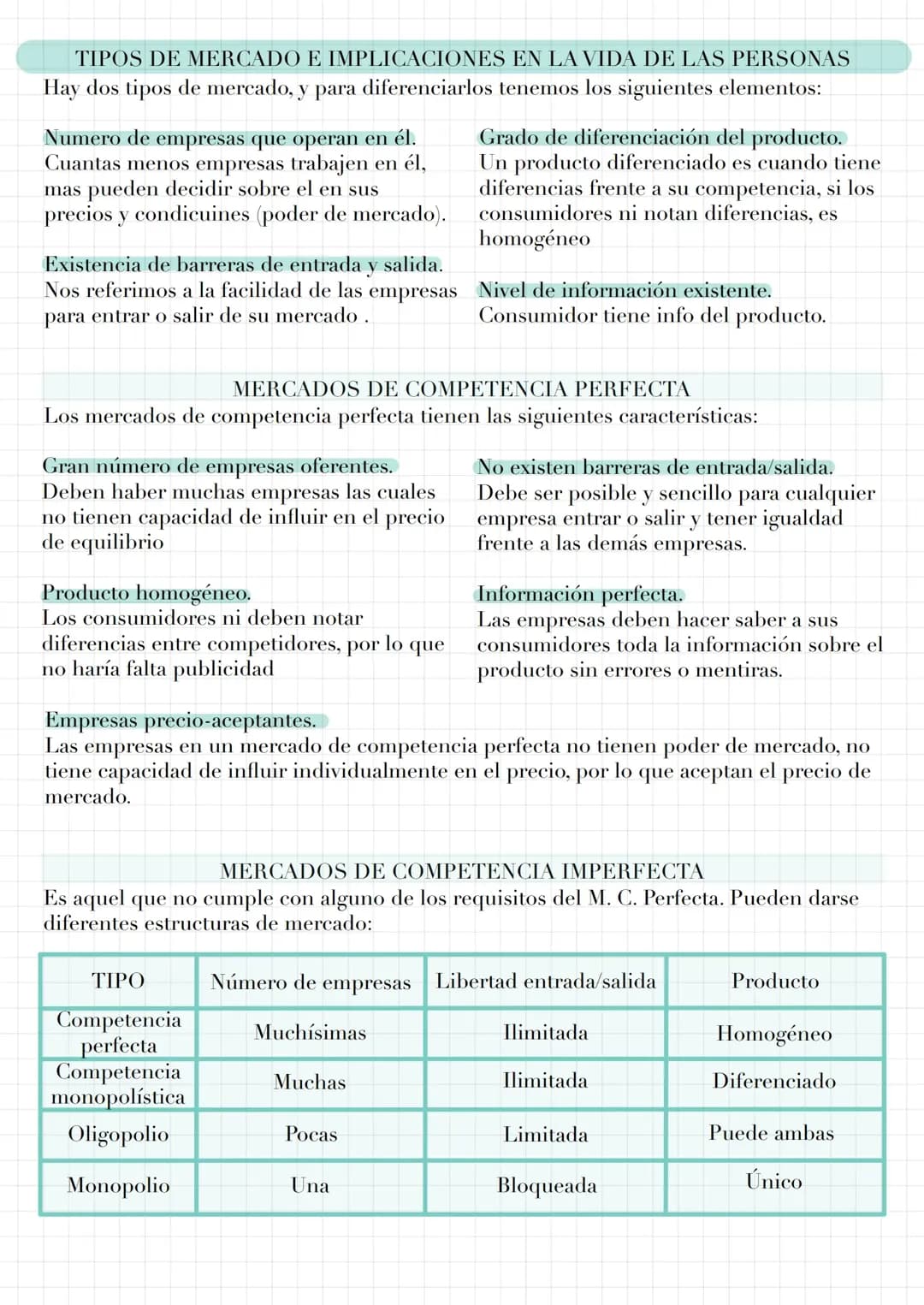 Tipos de mercado