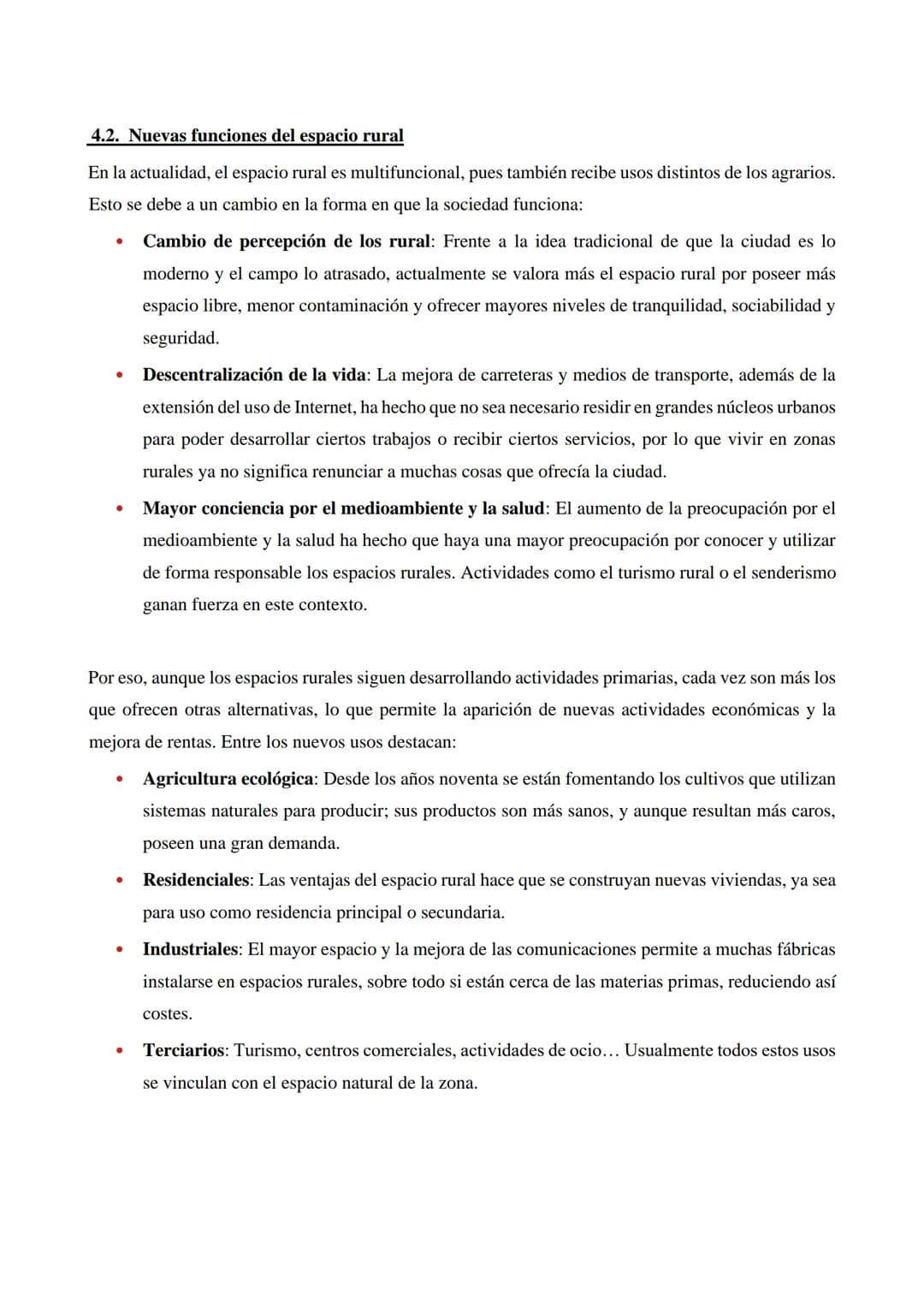 1. ESPACIO RURAL, SECTOR PRIMARIO Y SUS CONDICIONANTES
1.1. ¿Qué es el espacio rural?
Llamamos espacio rural al territorio no urbanizado, qu