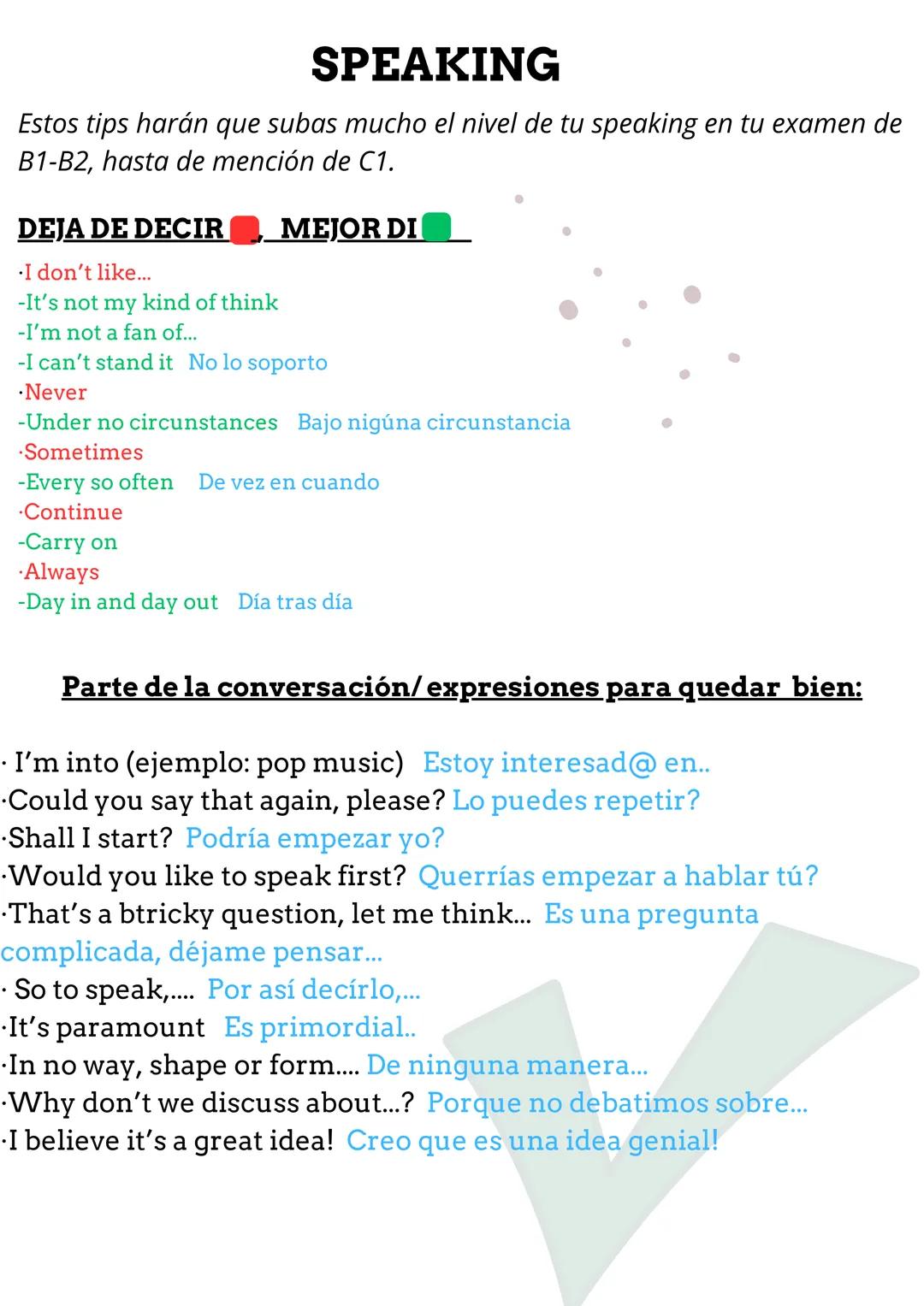 # APUNTES
# INGLÉS
# B1-B2
Expresiones y tips para
aprobar. APUNTES B2 DE INGLÉS----CAMRIDGE
WRITING / SPEAKING
EXPRESIONES ÚTILES PARA DEJA