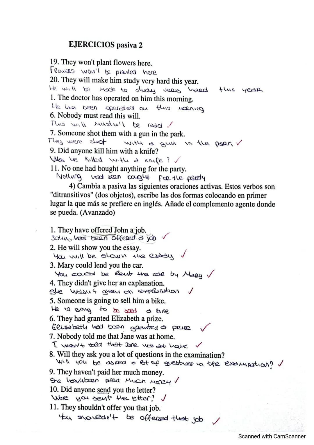PASSIVE VOICE
Change the sentences to passive voice.
1. Many people begin new projects In January New projects are begun in Jenuney
2. You m