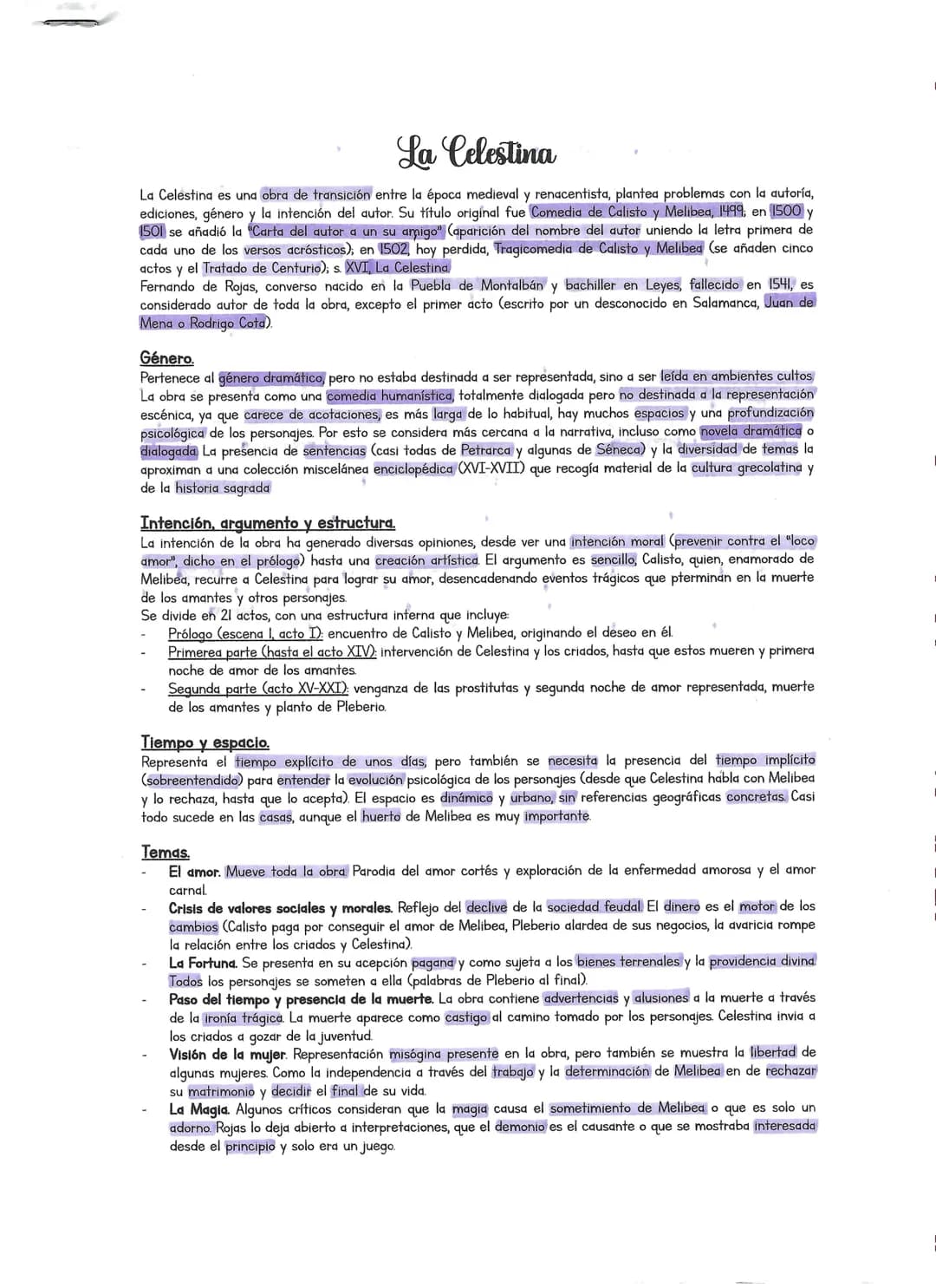 La Celestina
La Celestina es una obra de transición entre la época medieval y renacentista, plantea problemas con la autoría,
ediciones, gén