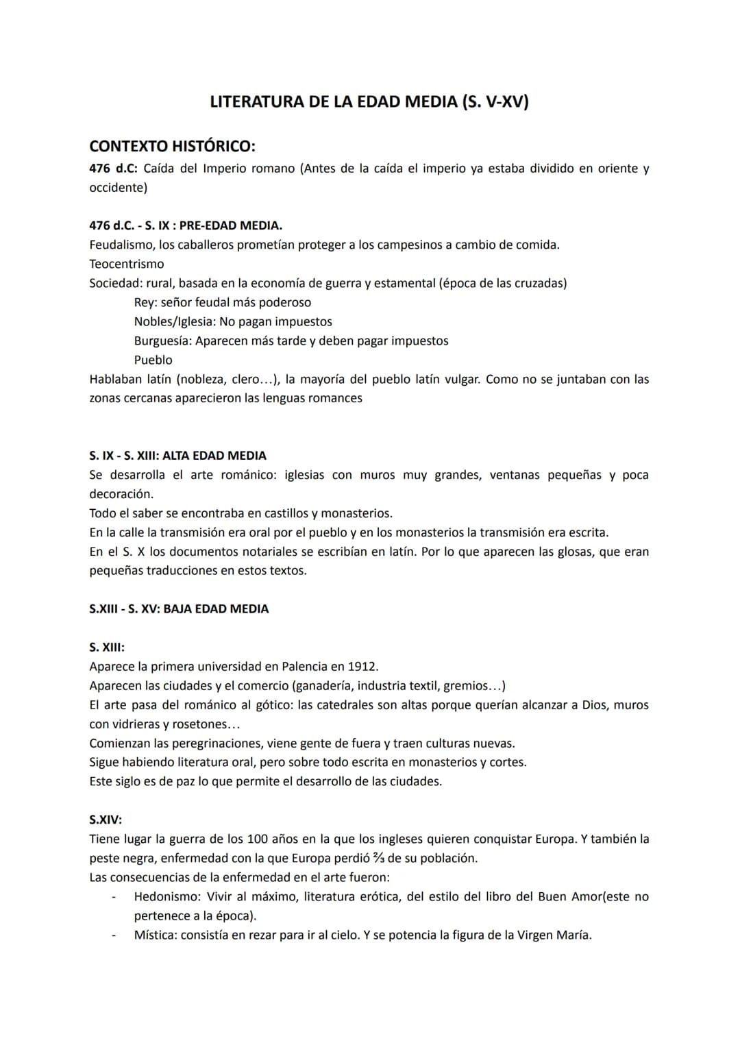 
<h2 id="contextohistrico">Contexto Histórico</h2>
<p>El período de la Edad Media tuvo lugar entre los siglos V y XV, marcado por eventos im