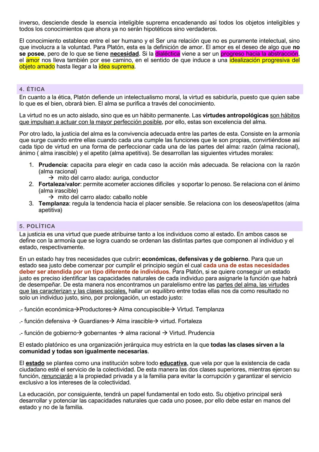 
<h2 id="1teoradelasideas">1. TEORÍA DE LAS IDEAS</h2>
<p>La filosofía platónica se centra en la teoría de las ideas, la cual sostiene que l