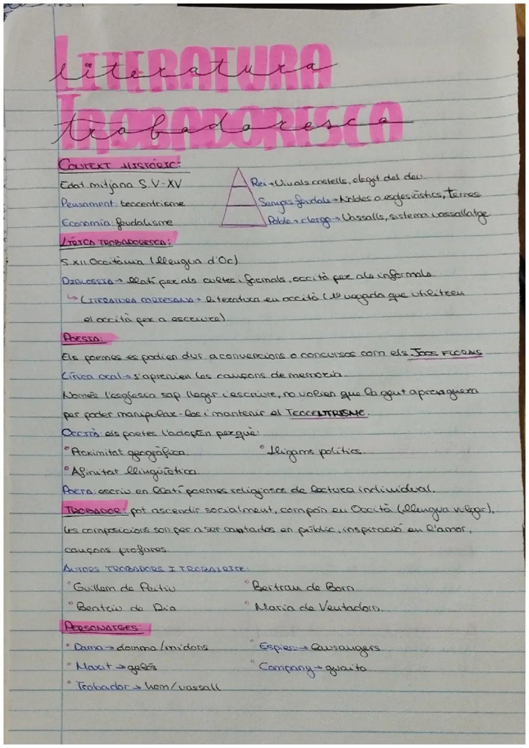tepung
teo bado resed
CONTEXT HISTÓerc:
Edat mitjana S. V-XV
Pensament: teocentrisme
Economia: feudalisme
TRICA TROBADORESCA:
S.XII Occitàni