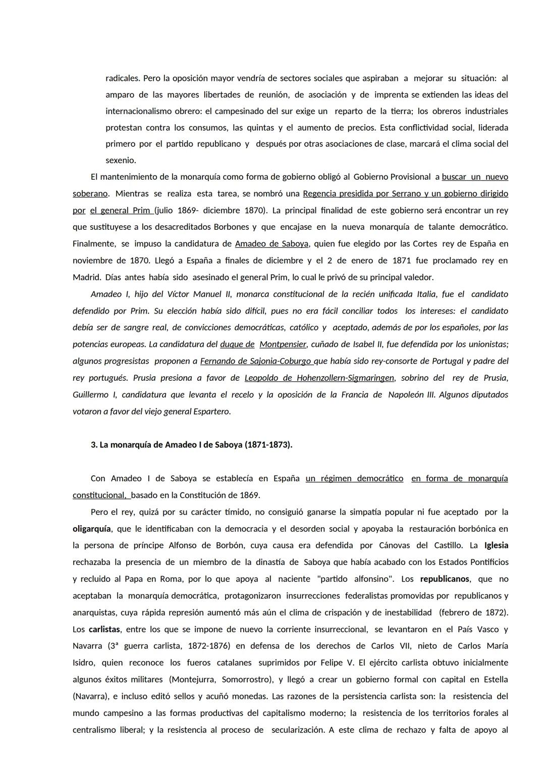 Bloque 6: La conflictiva construcción del Estado Liberal (1833-1874).
TEMA: EL SEXENIO REVOLUCIONARIO (1868-1874): INTENTOS DEMOCRATIZADORES