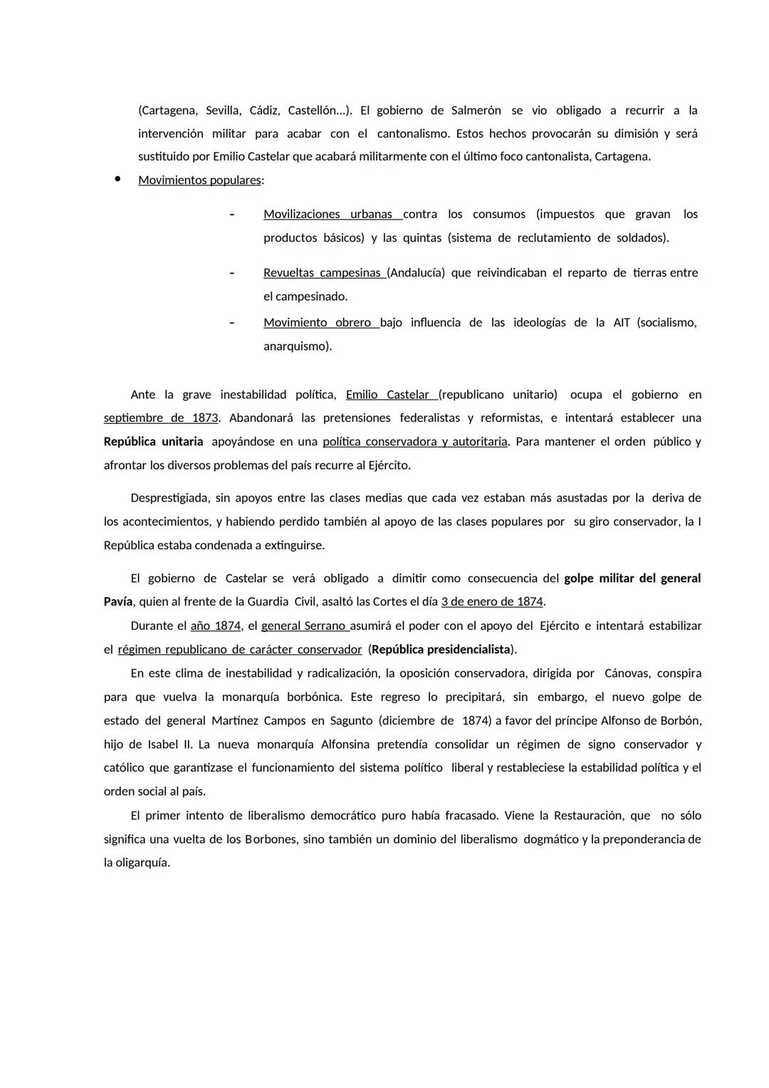 Bloque 6: La conflictiva construcción del Estado Liberal (1833-1874).
TEMA: EL SEXENIO REVOLUCIONARIO (1868-1874): INTENTOS DEMOCRATIZADORES