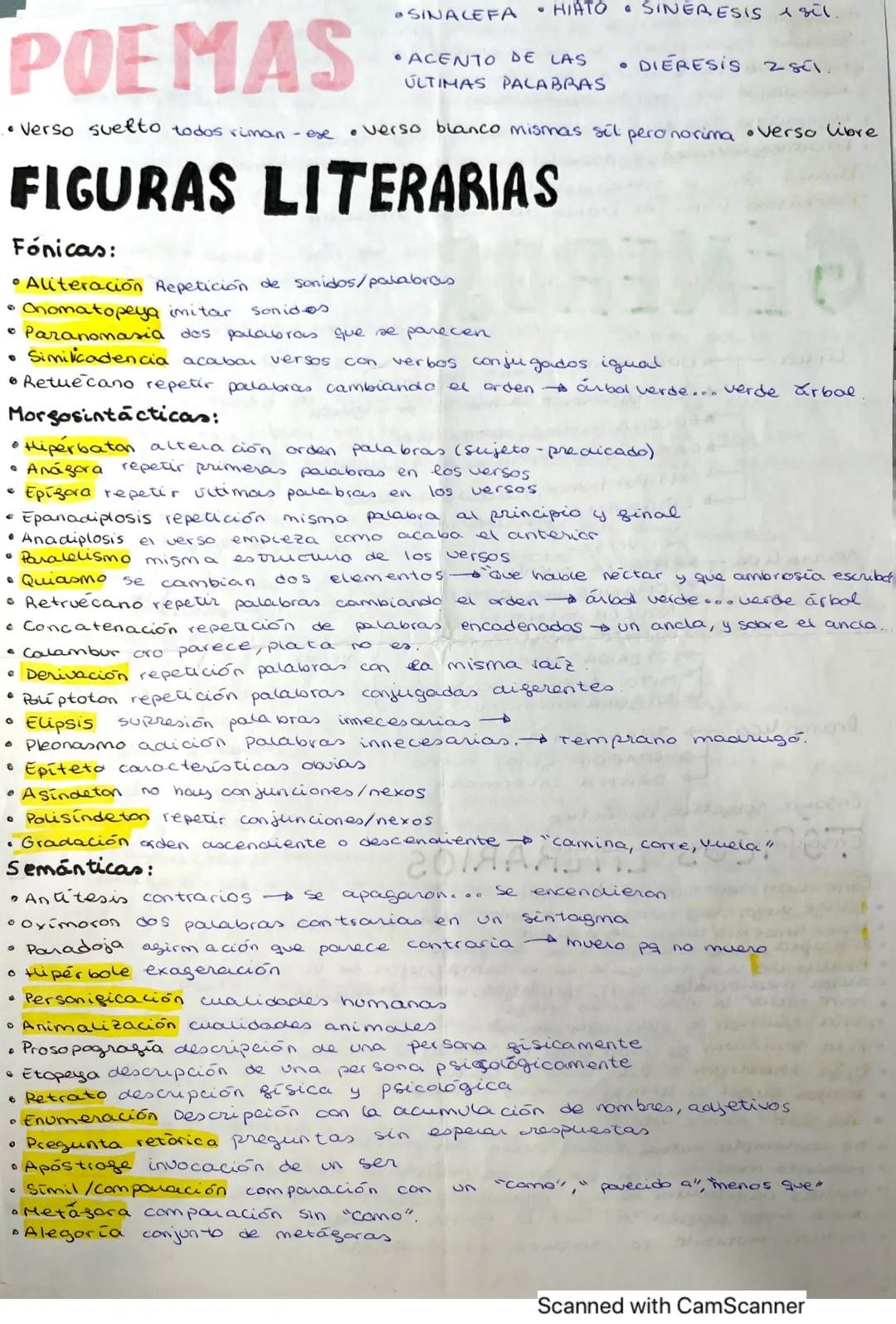 POEMAS
.• Verso suelto todos riman - ese
FIGURAS LITERARIAS
"SINALEFA
e
•ACENTO DE LAS ●
ÚLTIMAS PALABRAS
Fónicas:
• Aliteración Repetición 