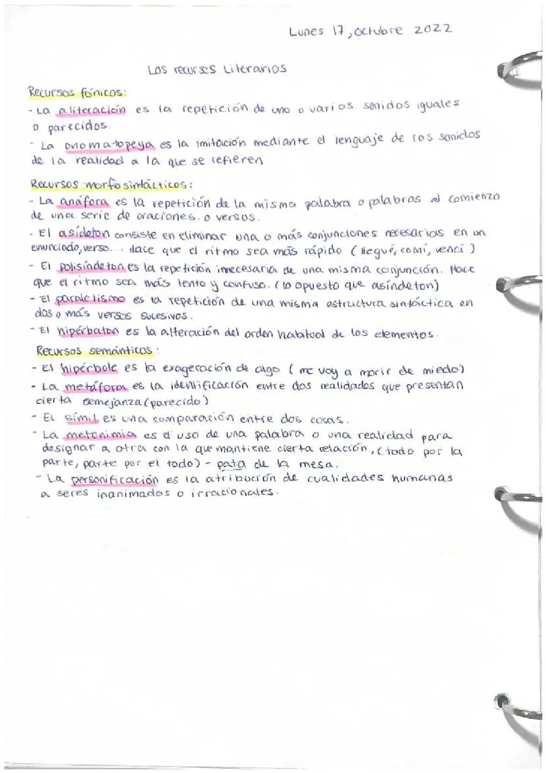 Recursos Literarios: Ejemplos y Características