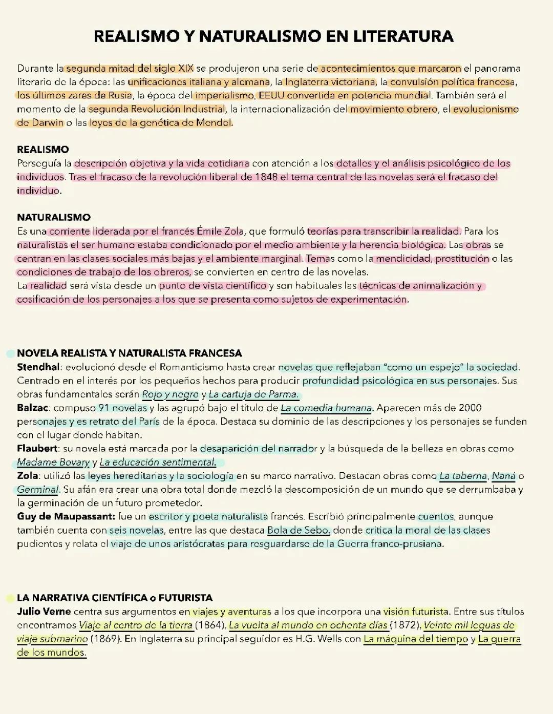 Realismo y Naturalismo