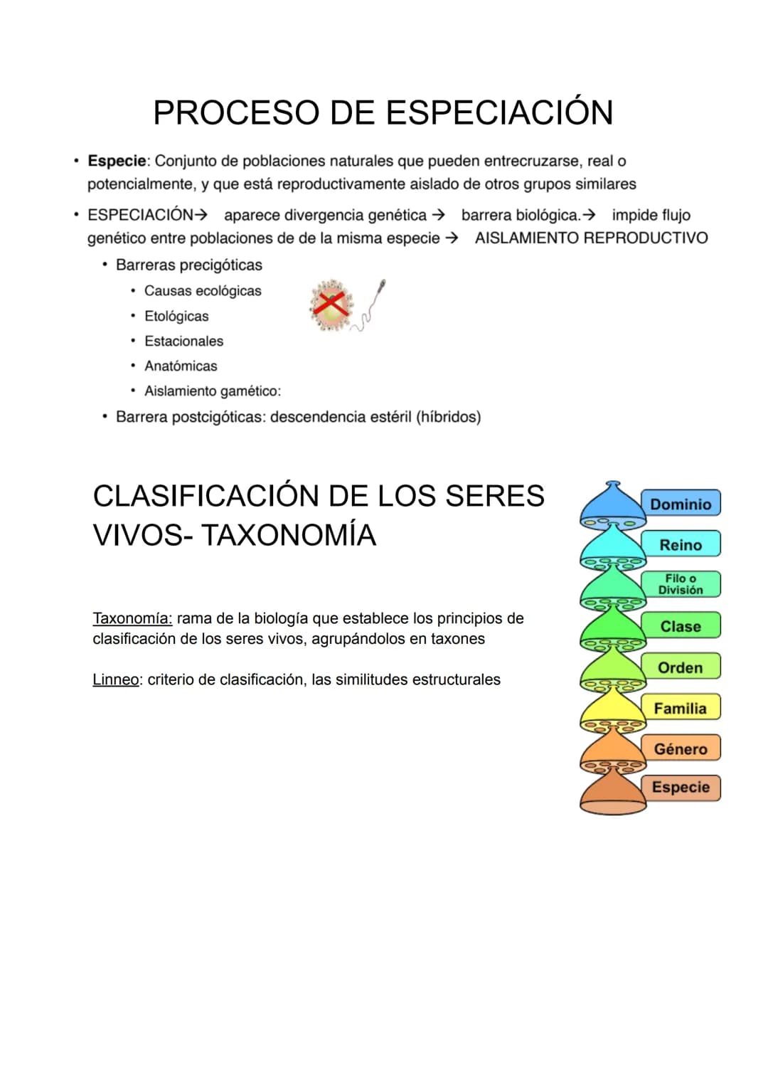 Evolución y clasificación de los seres vivos
EVIDENCIAS DE LA EVOLUCIÓN BIOLÓGICA
La evolución biológica es un hecho aceptado, dada las nume