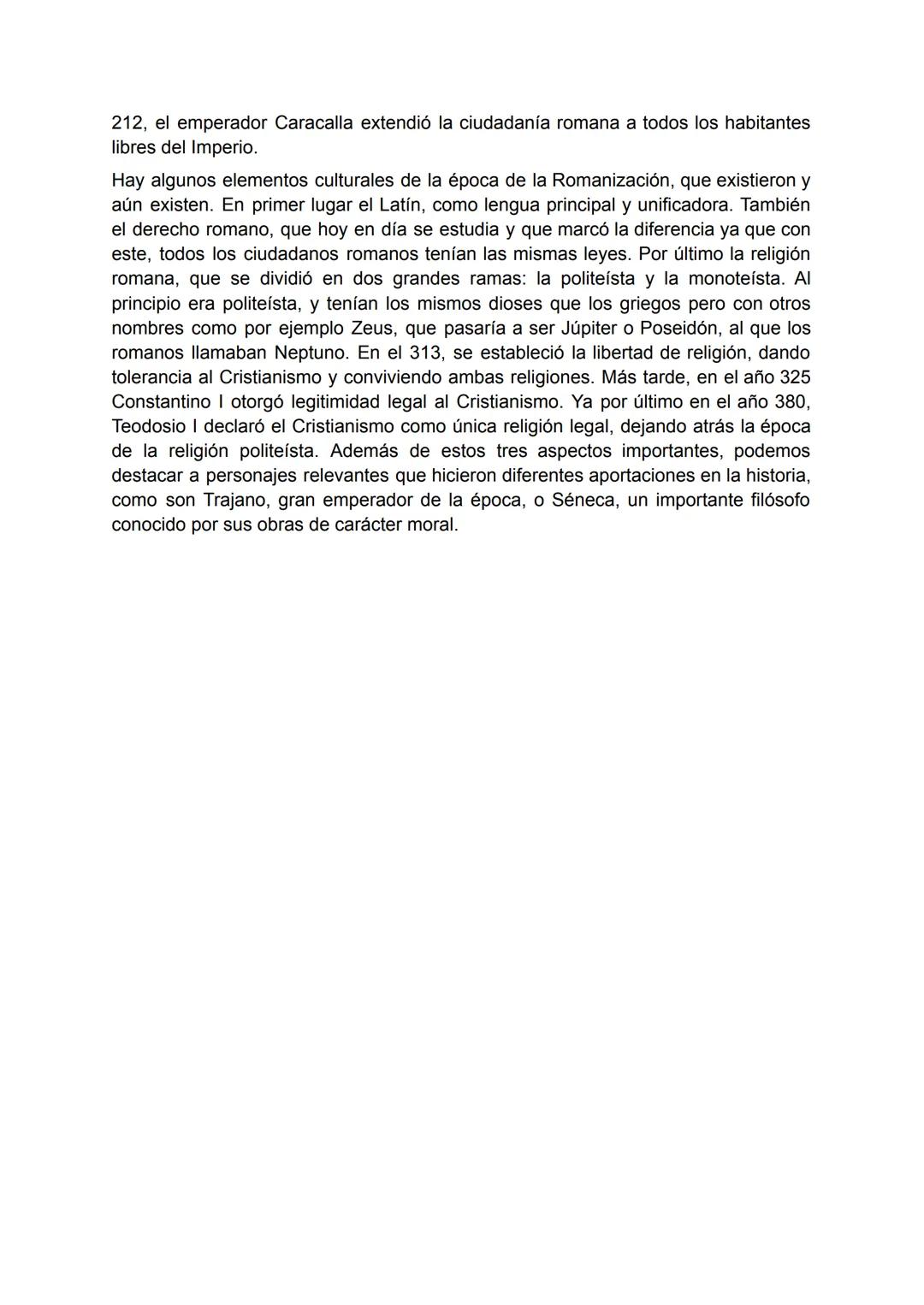 TEORÍA 2: LA ROMANIZACIÓN - NEREA GARCÍA 2º CTA
La Romanización fue el proceso por el cual los romanos impusieron su cultura sobre
la poblac