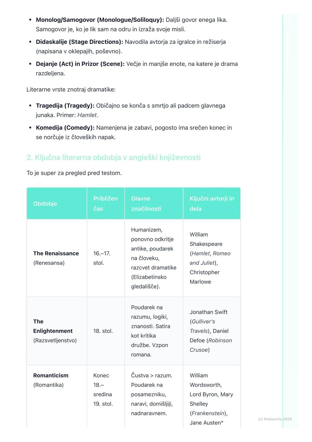 # Uvod v literarne zvrsti in
obdobja

Uvod v literarne zvrsti in obdobja

Za razumevanje kateregakoli literarnega dela je ključno, da ga ume