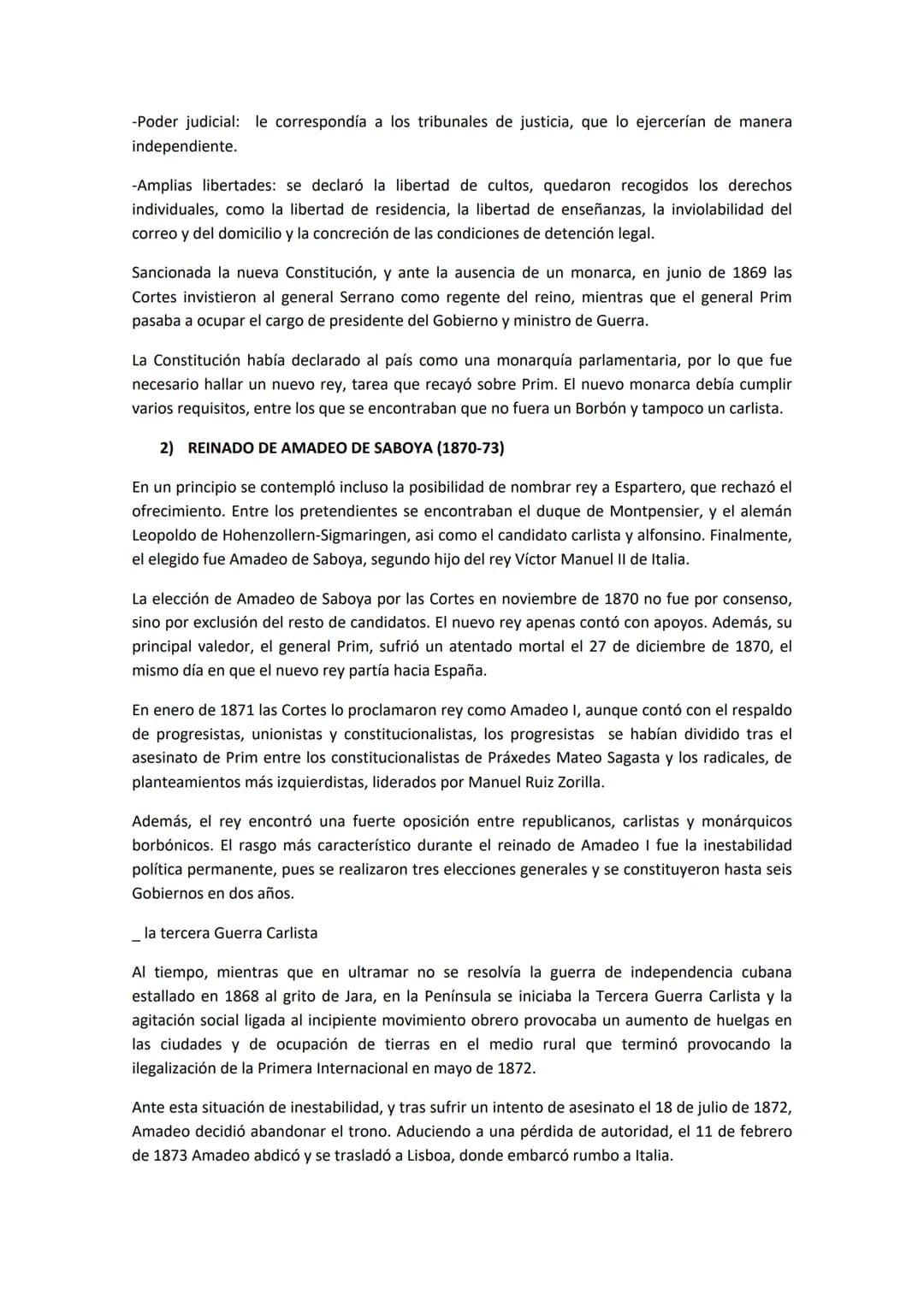 1) GOBIERNO PROVISIONAL.
Oposición a la reinal
Los acontecimientos se iniciaron en enero de 1866 con la sublevación fallida del general Prim