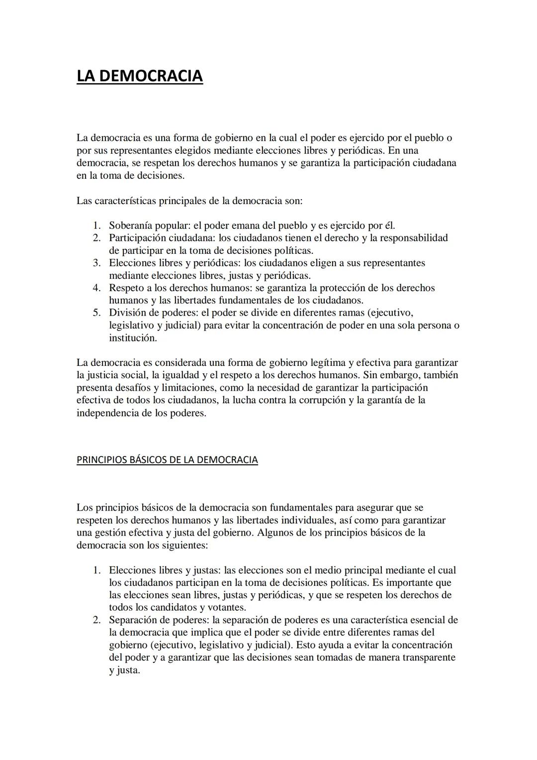 La Importancia de la Democracia: Principios y Valores