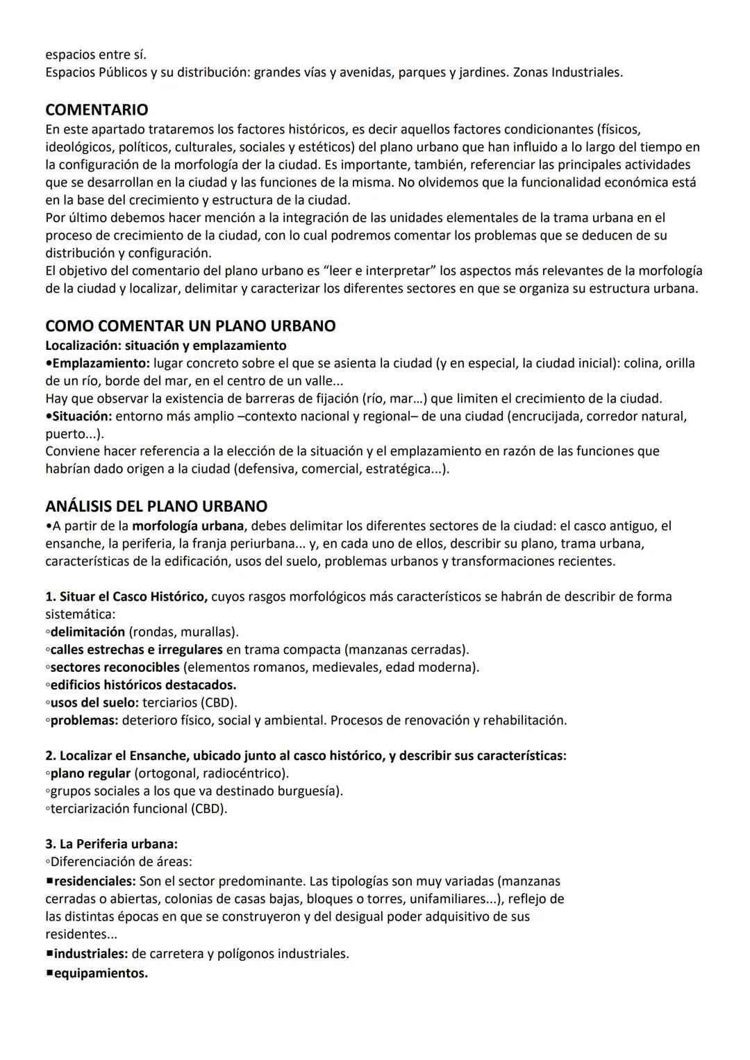 # COMO COMENTAR UN PLANO URBANO

PRESENTACIÓN

El plano urbano lo podemos definir como la representación gráfica a escala en donde se observ
