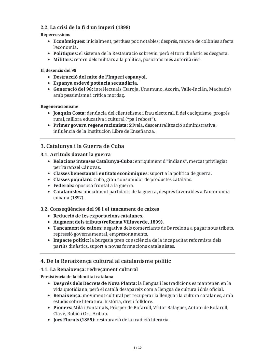 # Història de la Restauració i el Catalanisme (1875-1902)

## Introducció

Aquest resum abasta dos grans blocs temàtics fonamentals per ente