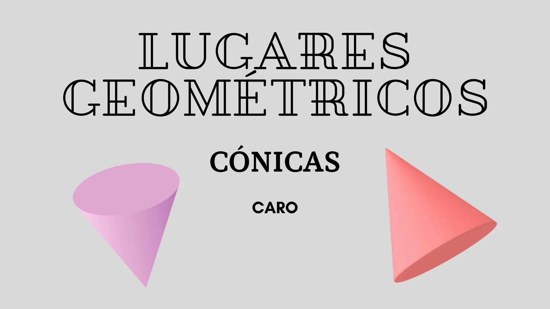 LUGARES
GEOMÉTRICOS
CÓNICAS
CARO SUPERFICIE
CONICA
Una superficie cónica es una
superficie generada por una recta
(generatriz) al girar alre