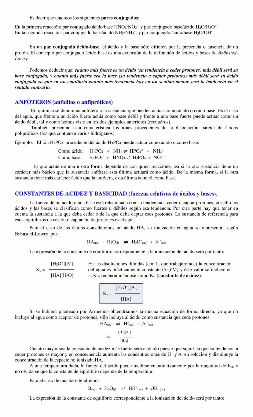 REACCIONES DE TRANSFERENCIA DE PROTONES
(REACCIONES ÁCIDO-BASE)
Una gran parte de las reacciones químicas y la mayoría de las que ocurren en