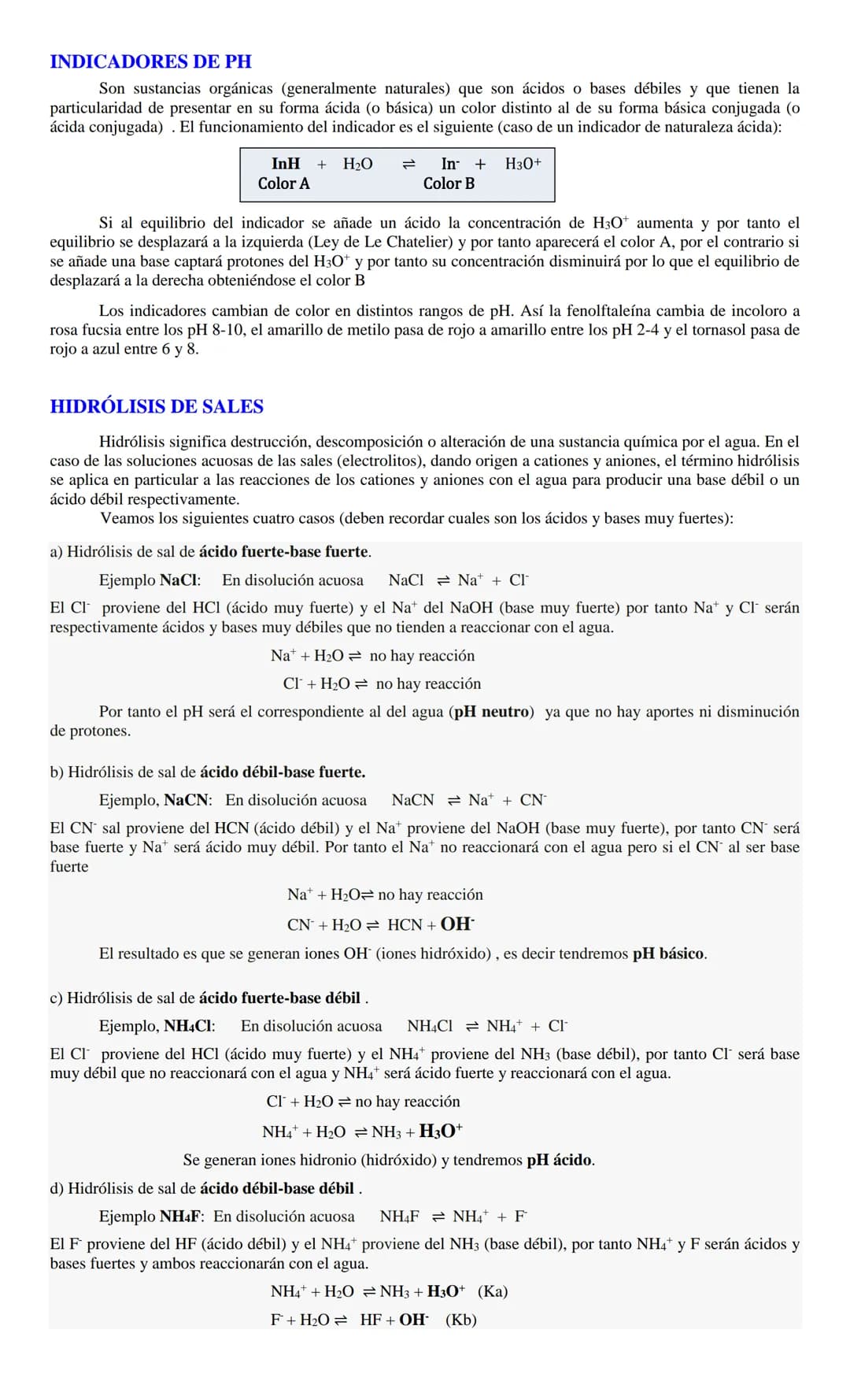 REACCIONES DE TRANSFERENCIA DE PROTONES
(REACCIONES ÁCIDO-BASE)
Una gran parte de las reacciones químicas y la mayoría de las que ocurren en
