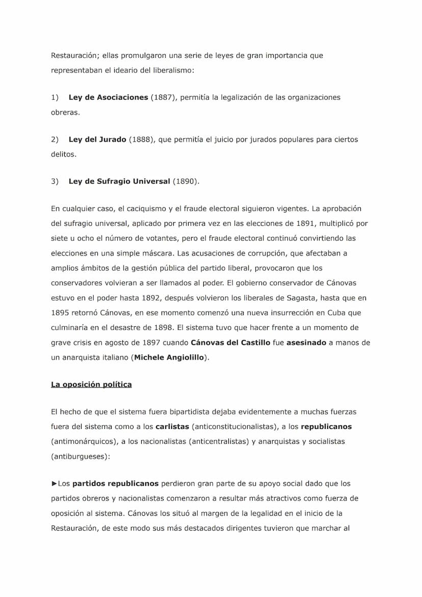 Tema 1. La Restauración: evolución política, social, económica y
demográfica (1875-1931).
0.- INTRODUCCIÓN
Tras el convulso Sexenio Democrát