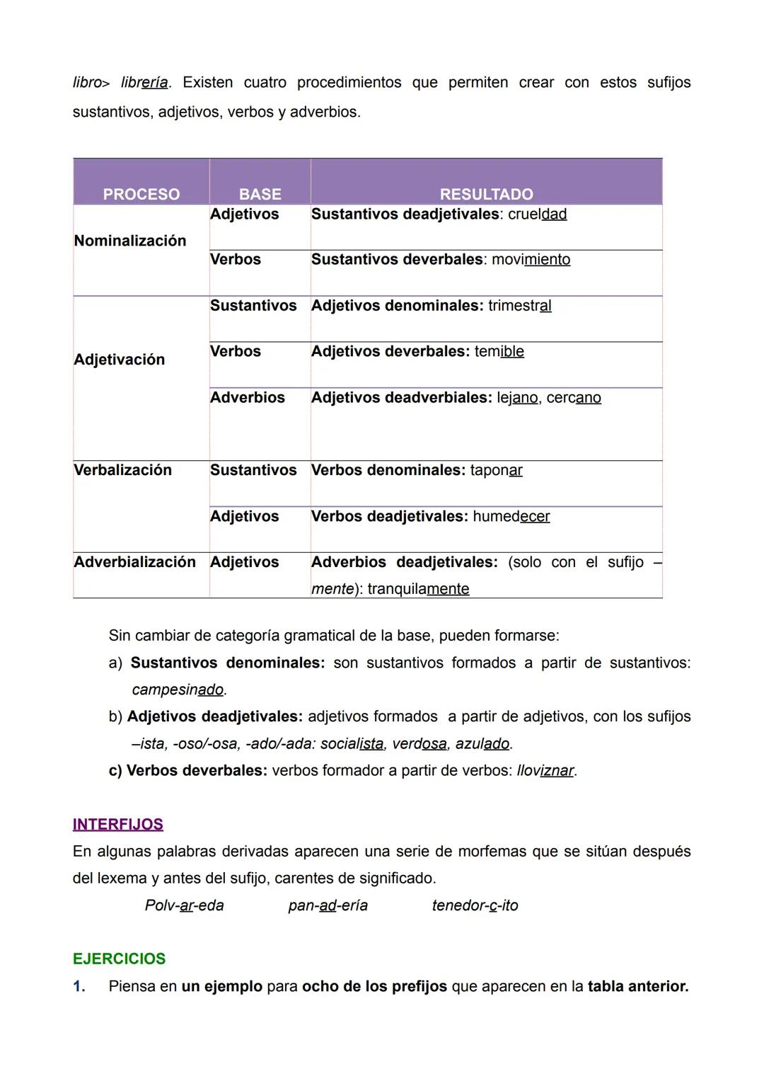 NIVEL MORFOLÓGICO
La morfología estudia la estructura interna de la palabra: sus partes, los morfemas, y
sus clases; es decir, sus constituc