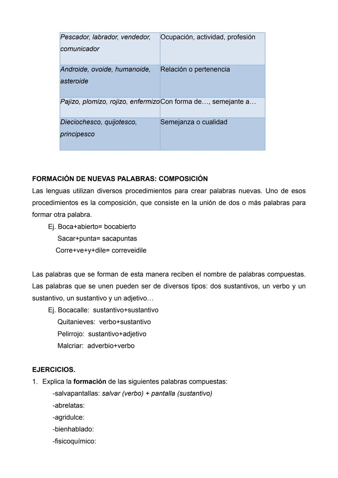 NIVEL MORFOLÓGICO
La morfología estudia la estructura interna de la palabra: sus partes, los morfemas, y
sus clases; es decir, sus constituc
