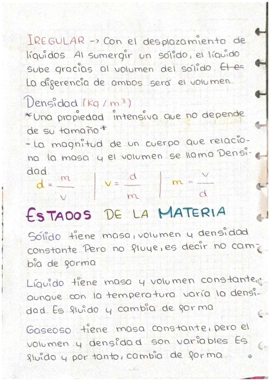 Estados de la Materia
Materia es todo aquello que tenga masa
y volumen.
Propiedades
de la materia
Extensivas-> Su valor varía en base de su
