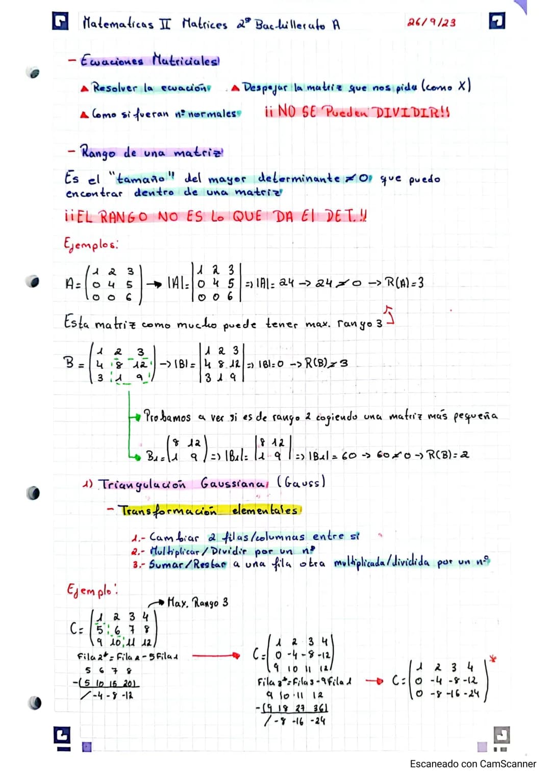 Matematicas II Matrices 2º Bachillerato A
Poloque I: Alalou
matrices
23
A= 145 61/2x3)
Fila
-
- Tama not
7 8
9 10
12
Columna
mxn
Resta
matri