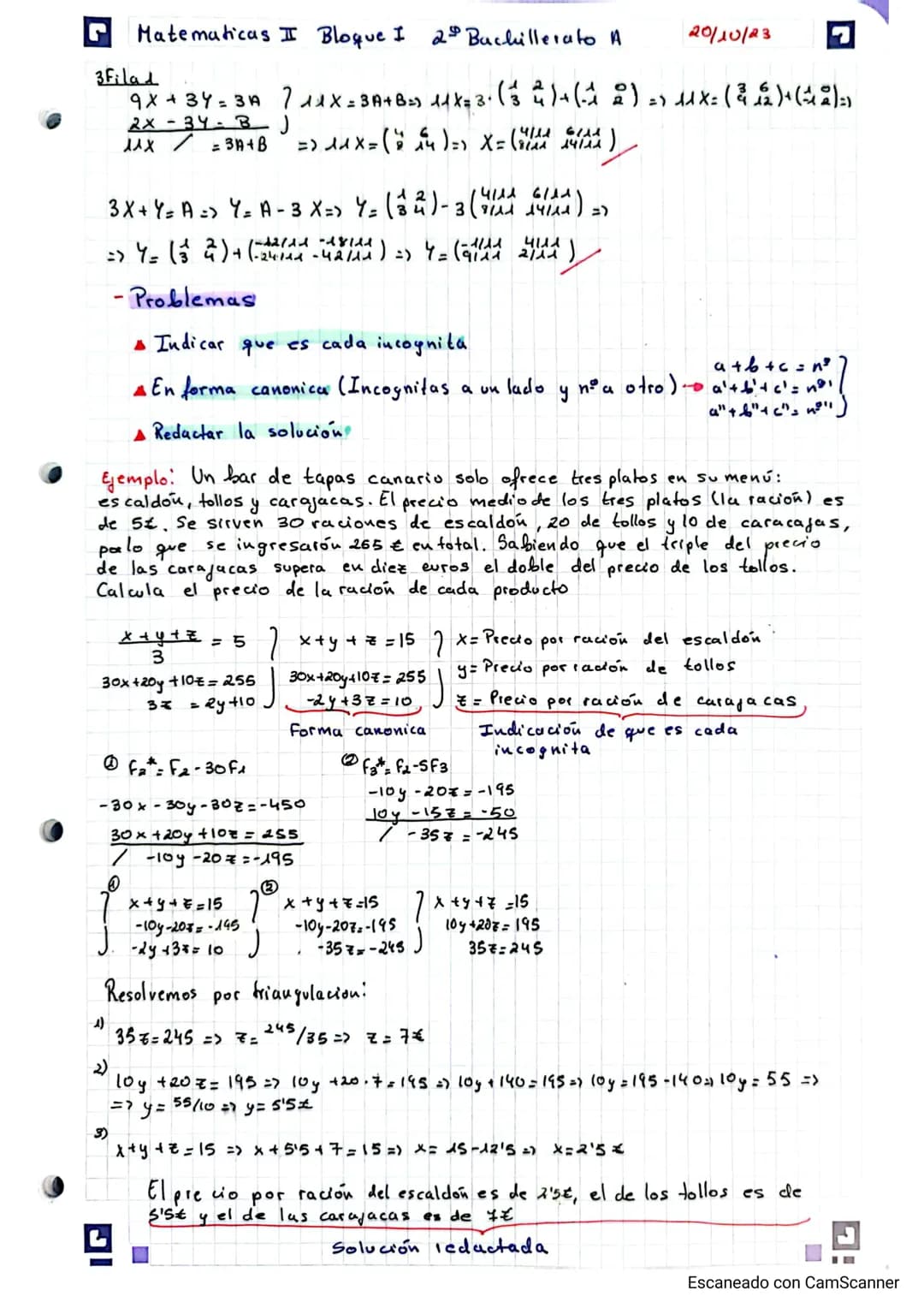 Matematicas II Matrices 2º Bachillerato A
Poloque I: Alalou
matrices
23
A= 145 61/2x3)
Fila
-
- Tama not
7 8
9 10
12
Columna
mxn
Resta
matri
