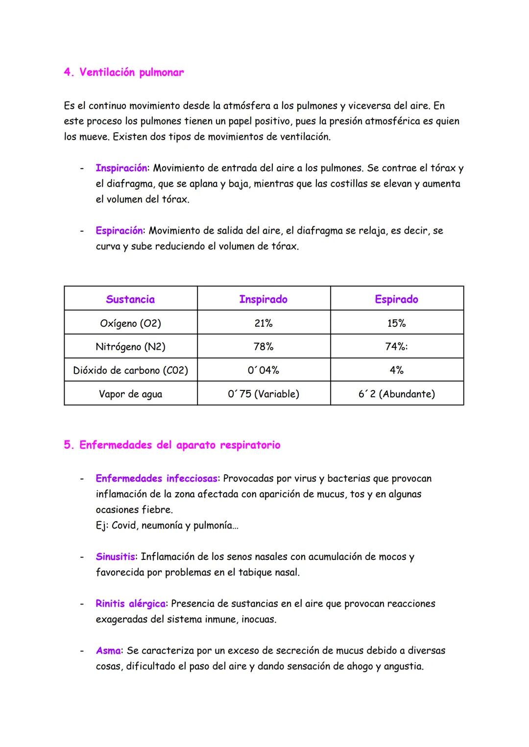 # EL APARATO RESPIRATORIO

1. Introducción

El aparato respiratorio es el encargado de suministrar nutrientes gaseosos (02) y de
eliminar lo