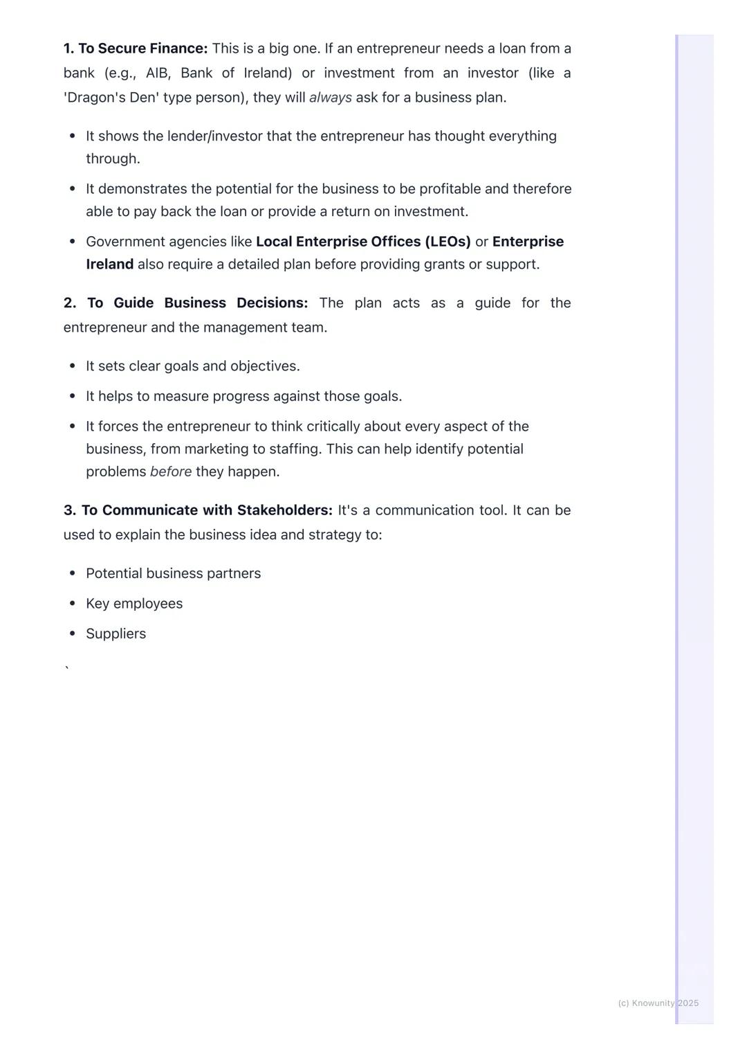 # The Business Plan
(Introduction)

Introduction to the business plan

A business plan is a formal written document that outlines a business
