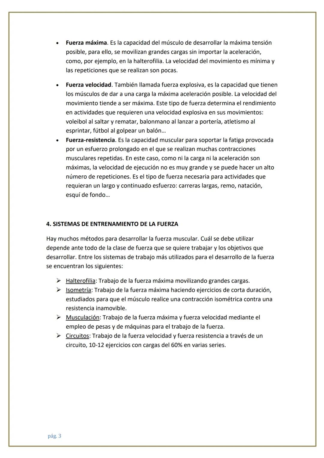 pág. 1
LA FUERZA 1. CONCEPTO DE FUERZA
El concepto de fuerza, entendida como una cualidad funcional del ser humano, se
refiere a la "capacid