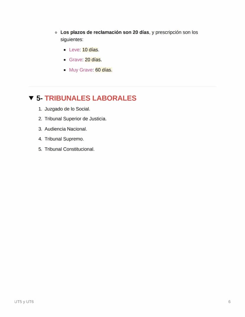 UT5 y UT6
UT5 La Relación Laboral
▼ 1- REQUISITOS Y TIPOS DE RELACIONES
UT5 y UT6
Requisitos:
• Personal: El trabajador tiene que acudir por