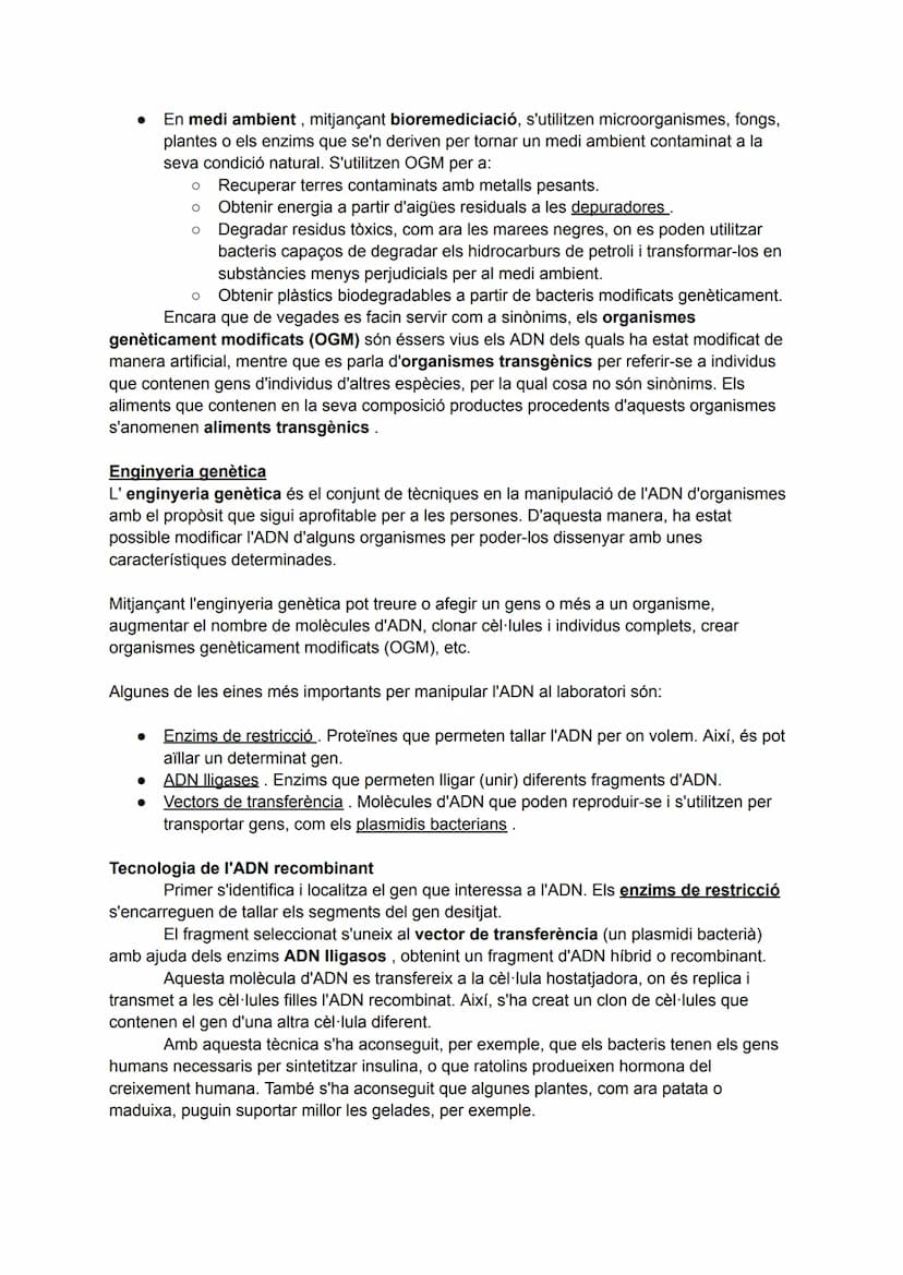 La informació genètica: els àcids nucleics
Tots els éssers vius tenen dos tipus d'àcids nucleics: I' ADN i l' ARN.
L'ADN (àcid desoxiribonuc