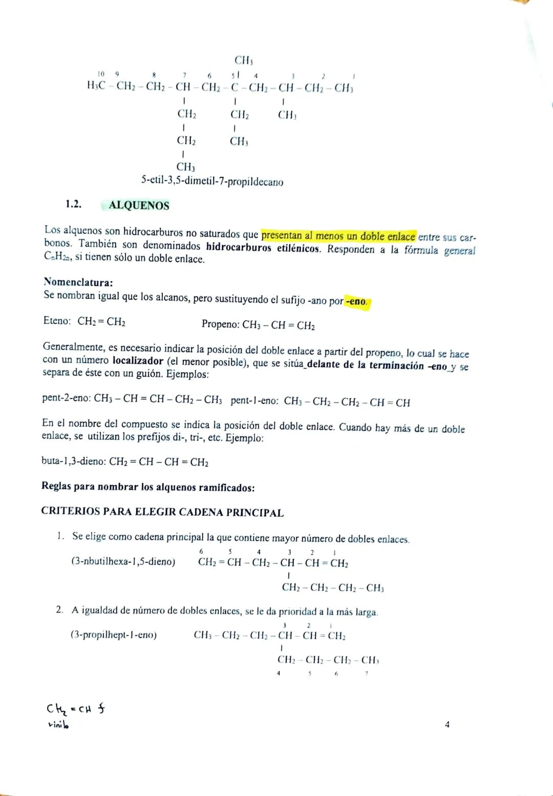 UD 5. QUÍMICA DEL CARBONO
1. INTRODUCCIÓN
2. FORMULACIÓN DE QUÍMICA ORGÁNICA
1.
2.1. ALCANOS
2.2. ALQUENOS
2.3. ALQUINOS
2.4. HIDROCARBUROS 