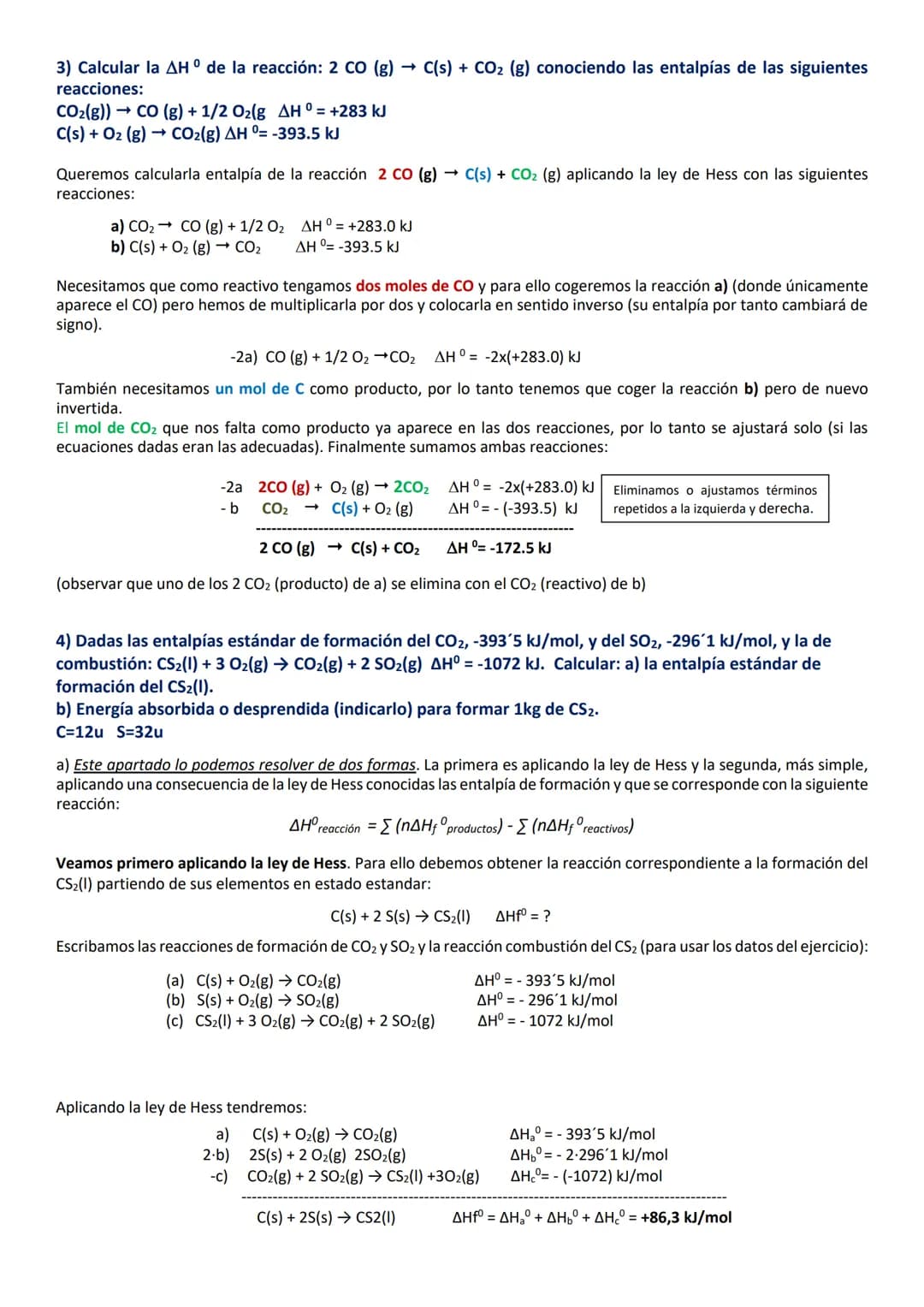 EJERCICIOS RESUELTOS DE TERMOQUÍMICA 1º BACHILLERATO
Los ejercicios más largos no significan que sean más difíciles. Puede ser más largo por