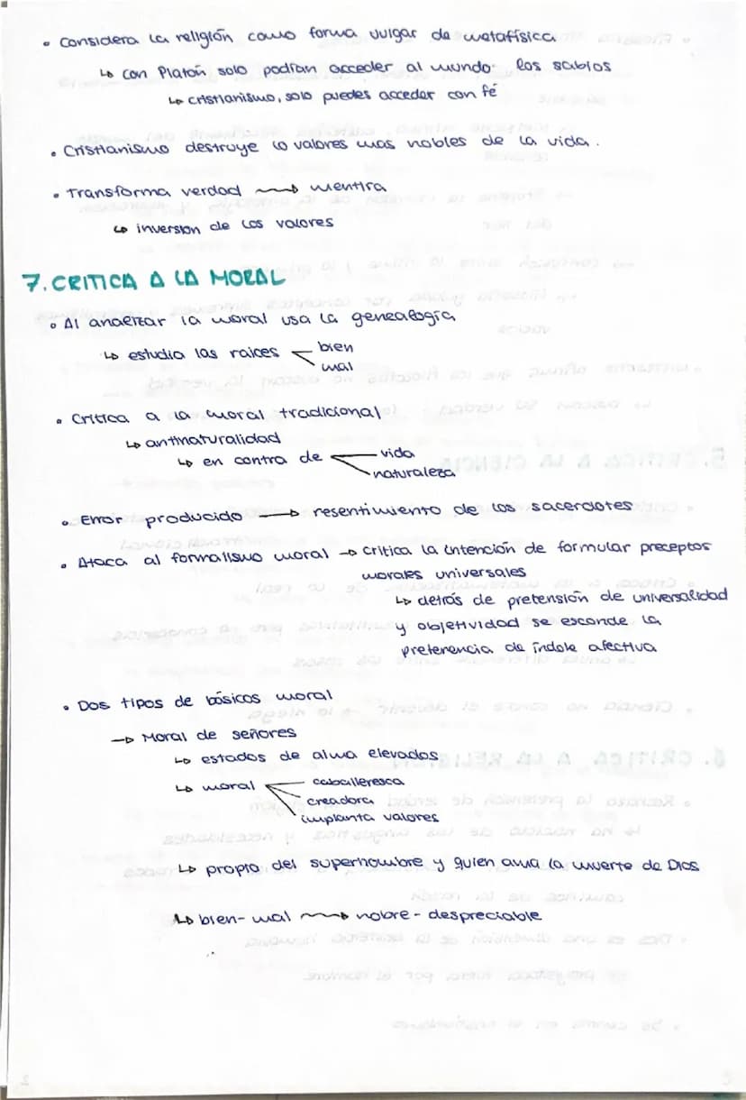 --- OCR Start ---
Nietzsche
1. CRITICA A LA TRADICIÓN JUDEO-CRISTIANA
Conjunto de la filosofía de Nietzsche
- crítica a los fundamentos de l