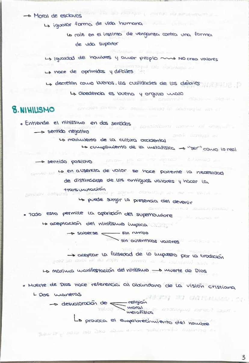--- OCR Start ---
Nietzsche
1. CRITICA A LA TRADICIÓN JUDEO-CRISTIANA
Conjunto de la filosofía de Nietzsche
- crítica a los fundamentos de l