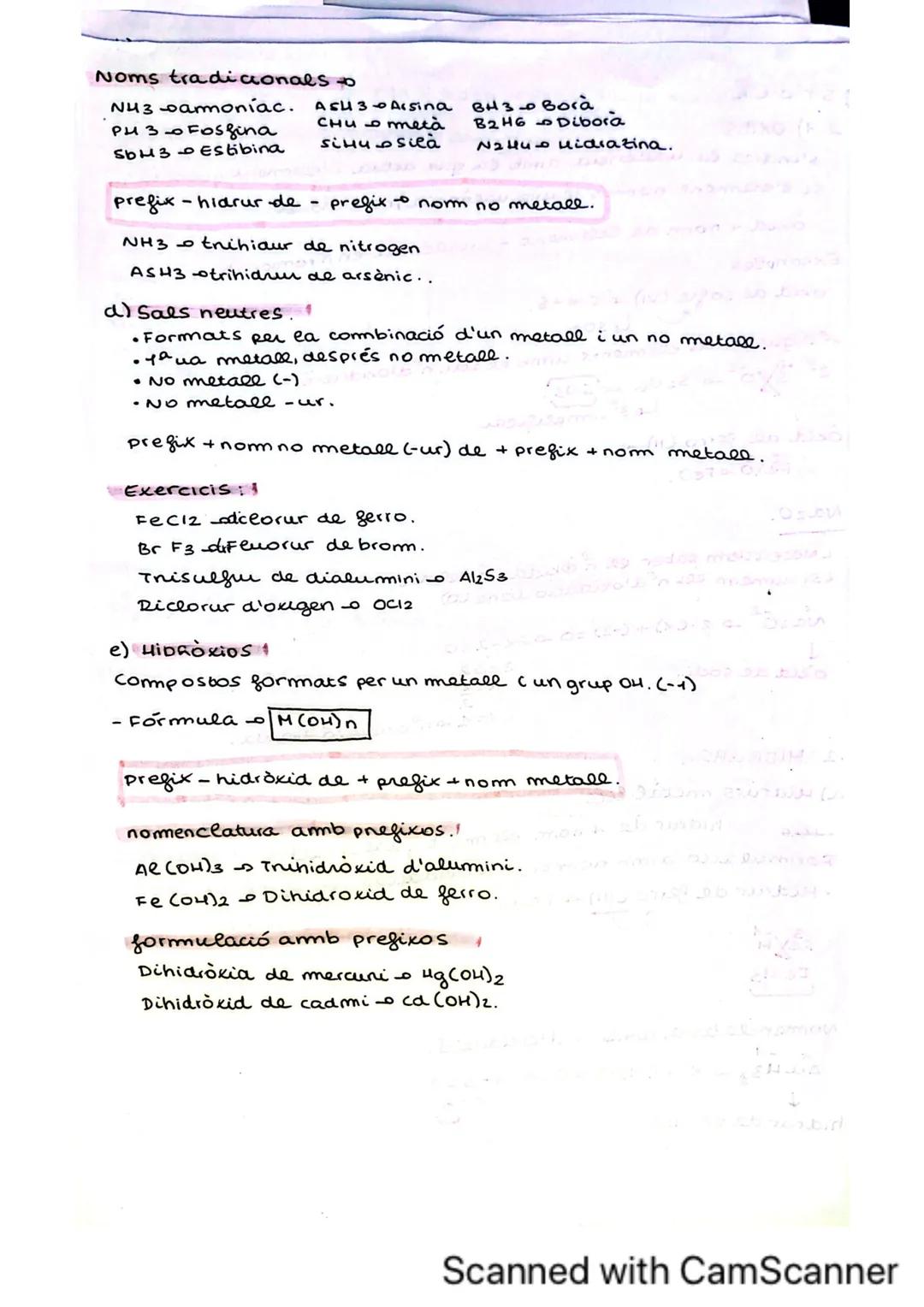 # FORMULACIÓ INORGÀNICA.

Tipus de formulació
- Sistemàtica
- Stock
- Tradicional.

1) SISTEMÀTICA.

- Compostos binaris?
  - Formats per do