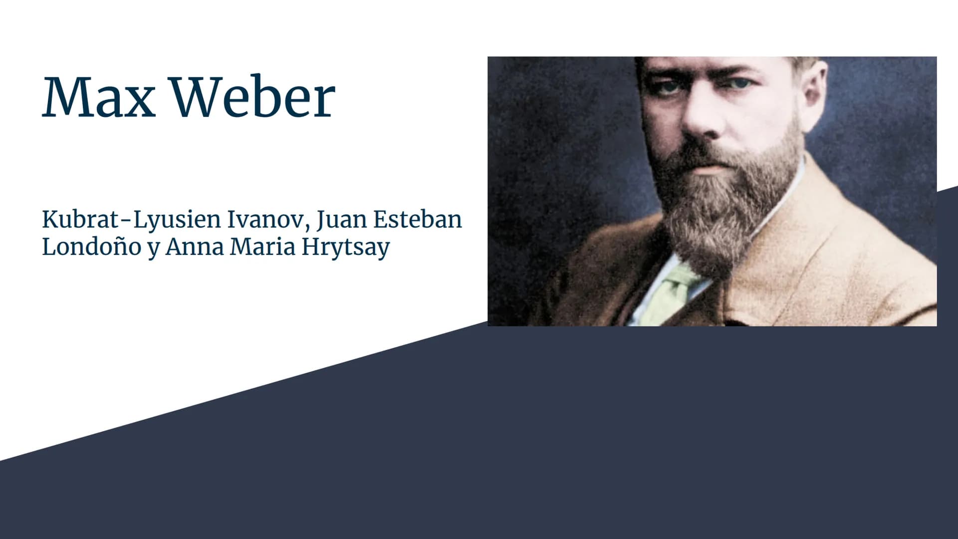 Max Weber
Kubrat-Lyusien Ivanov, Juan Esteban
Londoño y Anna Maria Hrytsay Índice
The To
Tonto
Max Weber
1864.-1920.
IDEALNI TIPOVI VLASTI
M