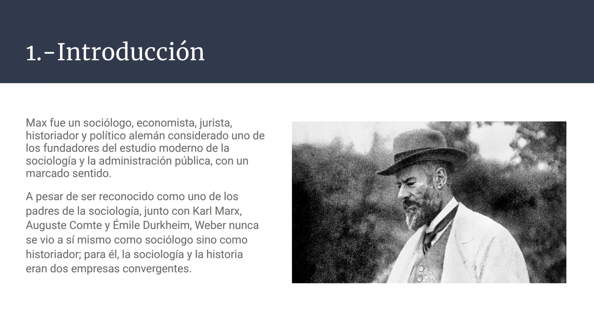Max Weber
Kubrat-Lyusien Ivanov, Juan Esteban
Londoño y Anna Maria Hrytsay Índice
The To
Tonto
Max Weber
1864.-1920.
IDEALNI TIPOVI VLASTI
M