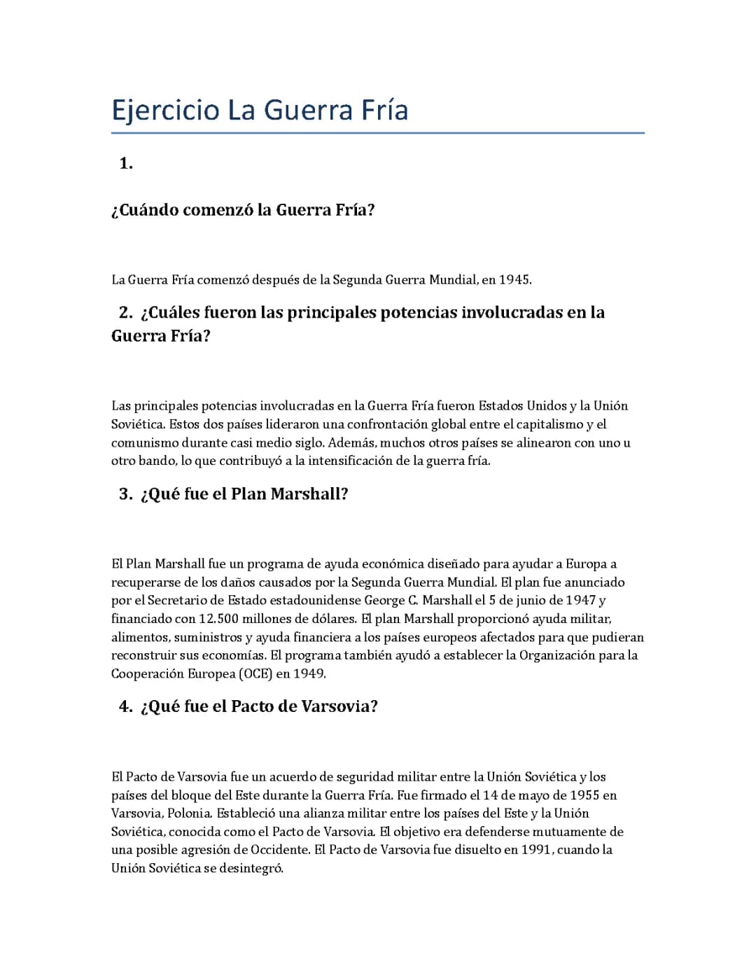 La Guerra Fría