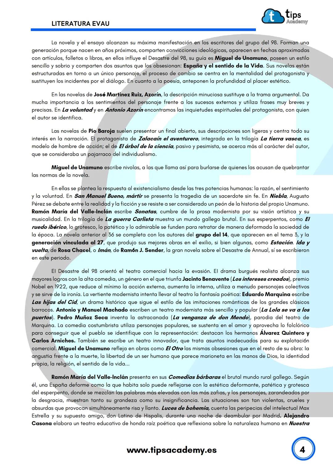 # LENGUA

2º BACHILLERATO

Resúmenes literatura 2023-2024

www.tipsacademy.es # LITERATURA EVAU

tips
Academy

1. EL REALISMO Y EL NATURALIS
