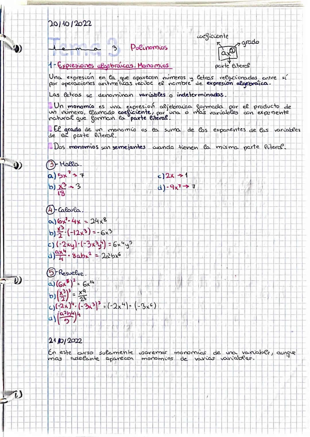 Aprende con Ejemplos: Expresiones Algebraicas y Monomios Divertidos