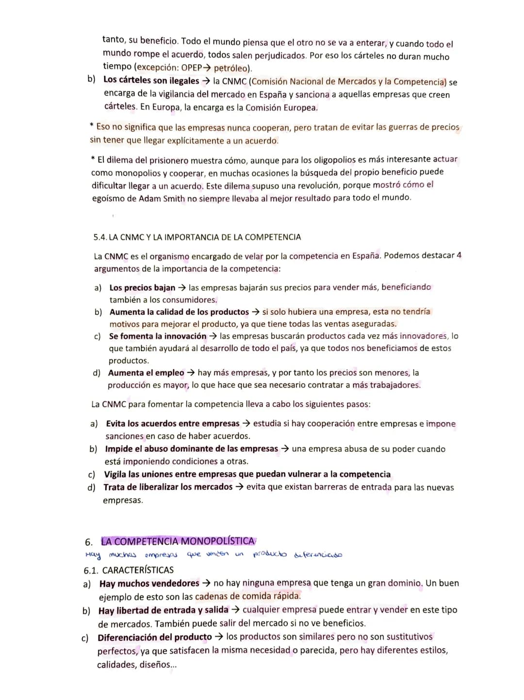 Tema 4
b)
c)
TIPOS
DE
MERCADO
1. LAS ESTRUCTURAS DEL MERCADO
En los mercados competitivos, las empresas no tienen fuerza para influir en los