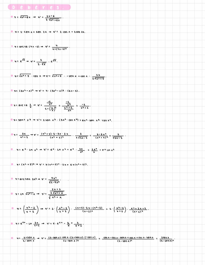 III Derivadas
La derivada sirve para medir la variación de una función en un punto.
r
1. Calcula la derivada de a, b, c, a ye.
f(a+n)
f(a)
I