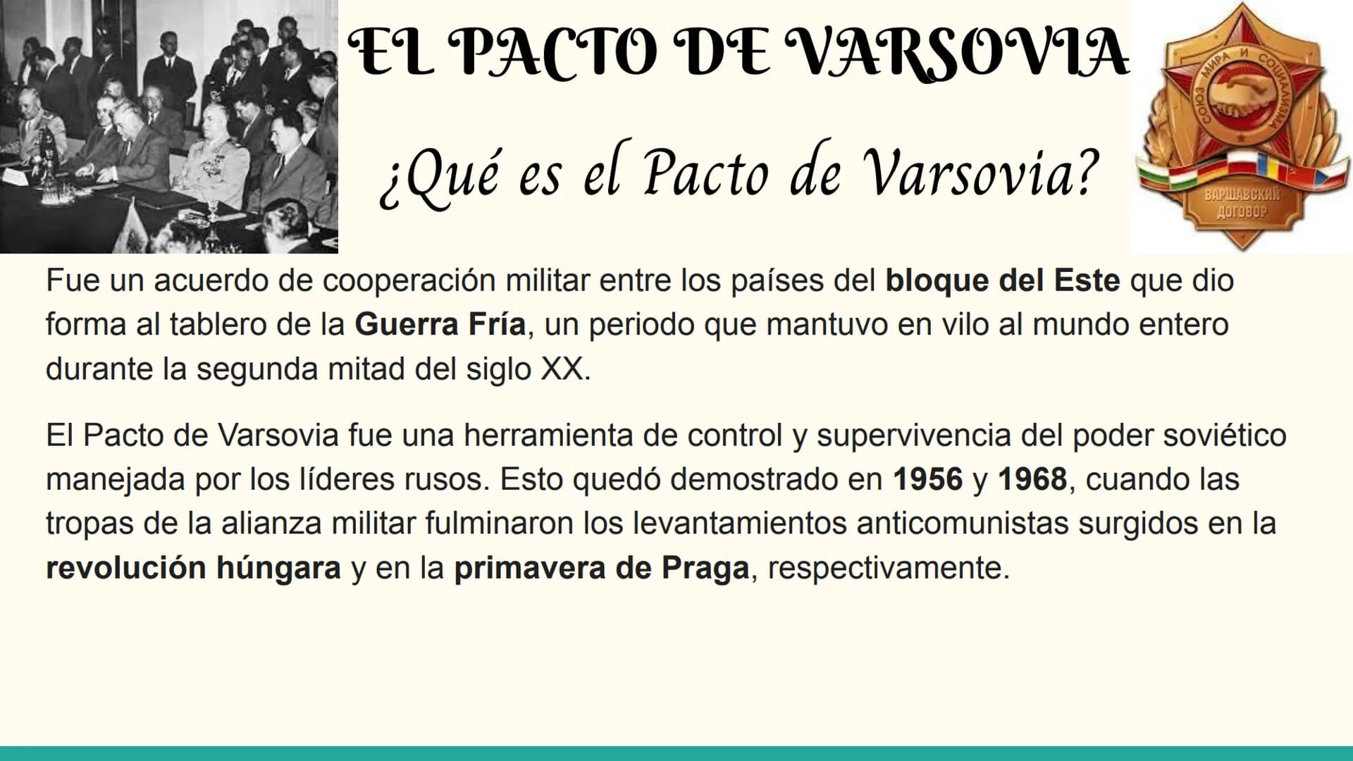 OTAN
4 de abril de 1949
Natalia y Nadir
LA GUERRA FRÍA
CREACIÓN DE LA OTAN
Y
EL PACTO DE VARSOV
МИРА
Colos
И
ВАРШАВСКИЙ
AM3MA
Del 14 de mayo