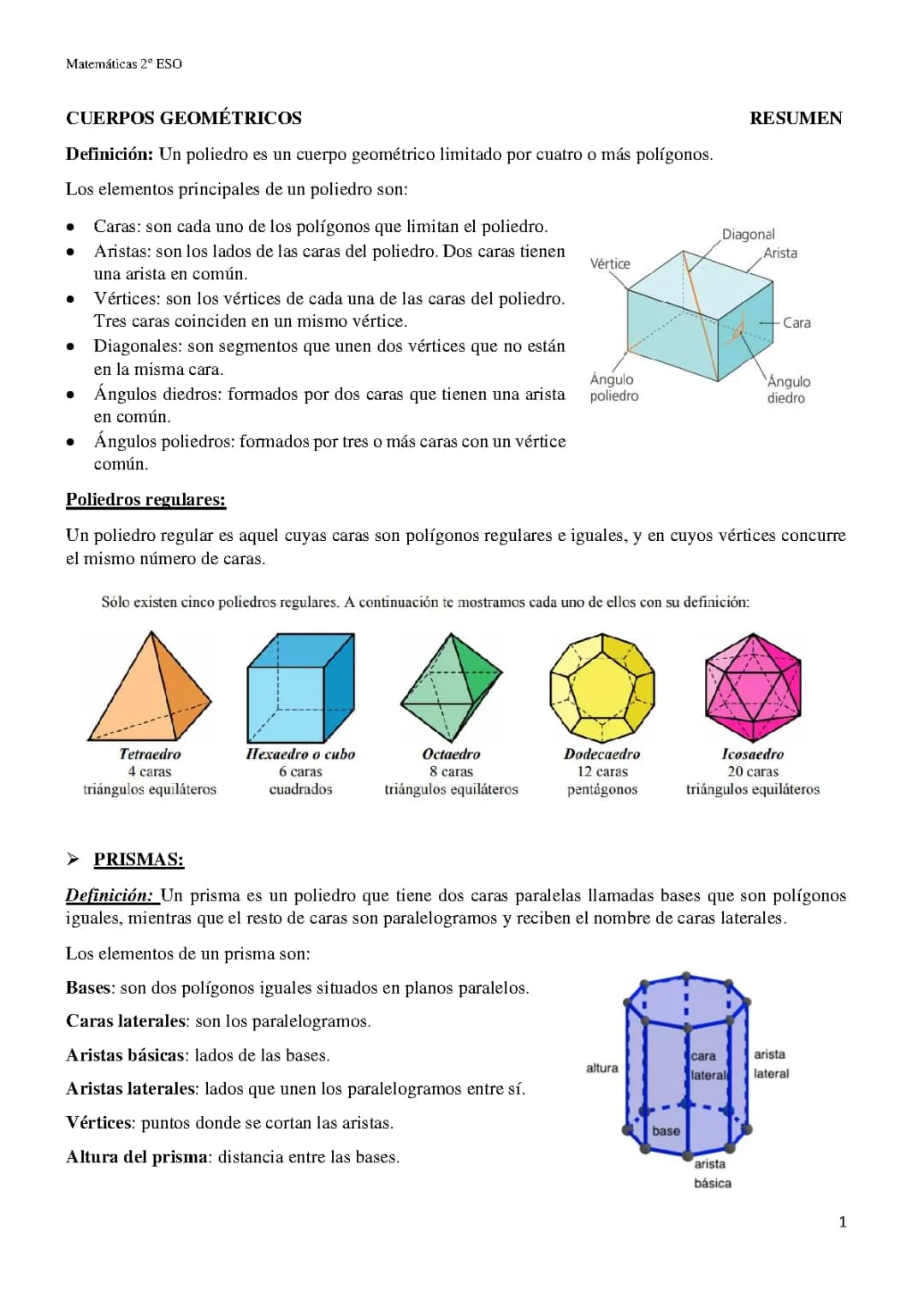 Cuerpos Geométricos para Niños - Poliedros y Tipos de Cuerpos