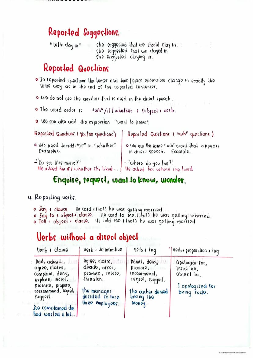 •Reported Speech
Time and place expressions (depending on the context)
Direct Speech.
Reported Speech.
Today
Tomorrow
Yesterday
Two days ago
