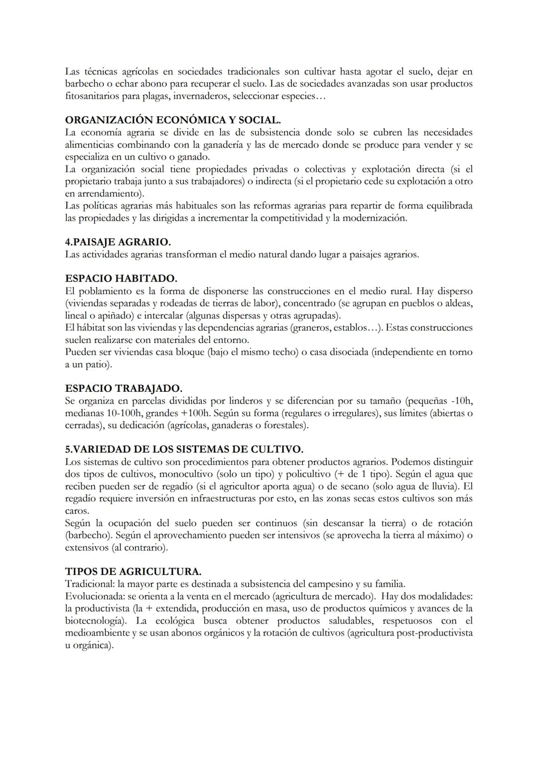 TEMA 6 GEOGRFÍA
1.LOS ESPACIOS AGRARIOS.
El sector primario se compone de las actividades económicas usadas para obtener recursos de la
natu